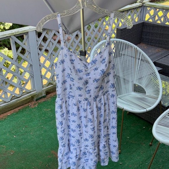 Hollister Blue Floral Print Dress - Picture 1 of 9
